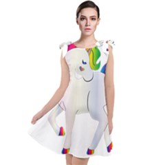 Rainbow Unicorn Unicorn Heart Tie Up Tunic Dress