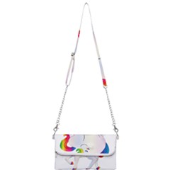 Rainbow Unicorn Unicorn Heart Mini Crossbody Handbag