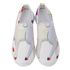 Rainbow Unicorn Unicorn Heart Women s Slip On Sneakers