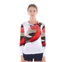 Red Robin Berry Red Berries Bird Women s Long Sleeve Tee View1