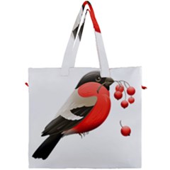 Red Robin Berry Red Berries Bird Canvas Travel Bag by Wegoenart