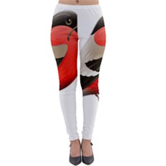 Red Robin Berry Red Berries Bird Lightweight Velour Leggings