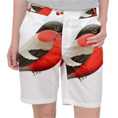 Red Robin Berry Red Berries Bird Pocket Shorts