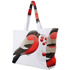 Red Robin Berry Red Berries Bird Simple Shoulder Bag by Wegoenart