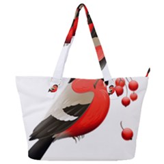 Red Robin Berry Red Berries Bird Full Print Shoulder Bag