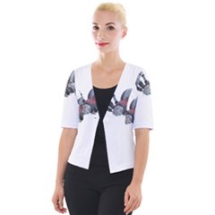 Spider Arachnid Animal Robot Cropped Button Cardigan