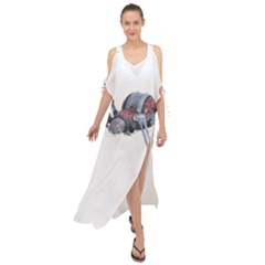 Spider Arachnid Animal Robot Maxi Chiffon Cover Up Dress