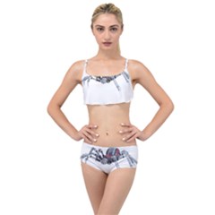 Spider Arachnid Animal Robot Layered Top Bikini Set