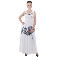 Spider Arachnid Animal Robot Empire Waist Velour Maxi Dress