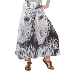 Dog Animal Domestic Animal Doggie Satin Palazzo Pants