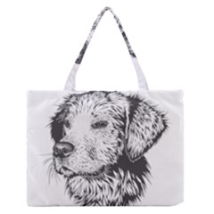 Dog Animal Domestic Animal Doggie Zipper Medium Tote Bag by Wegoenart