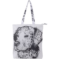 Dog Animal Domestic Animal Doggie Double Zip Up Tote Bag