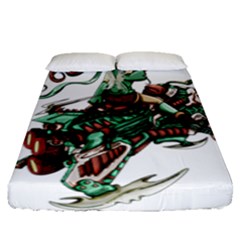 Furry Rocket Spaceship Fairy Fitted Sheet (queen Size) by Wegoenart