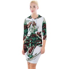 Furry Rocket Spaceship Fairy Quarter Sleeve Hood Bodycon Dress