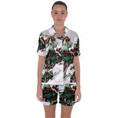 Furry Rocket Spaceship Fairy Satin Short Sleeve Pyjamas Set