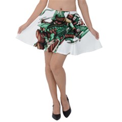 Furry Rocket Spaceship Fairy Velvet Skater Skirt