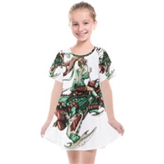 Furry Rocket Spaceship Fairy Kids  Smock Dress