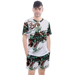 Furry Rocket Spaceship Fairy Men s Mesh Tee And Shorts Set