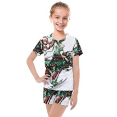 Furry Rocket Spaceship Fairy Kids  Mesh Tee And Shorts Set