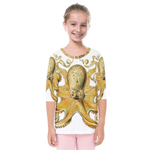 Animal Art Forms In Nature Clips Kids  Quarter Sleeve Raglan Tee by Wegoenart