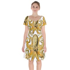 Animal Art Forms In Nature Clips Short Sleeve Bardot Dress