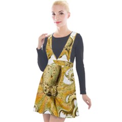 Animal Art Forms In Nature Clips Plunge Pinafore Velour Dress