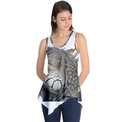 Iguana Portrait Profile Close Up Sleeveless Tunic by Wegoenart