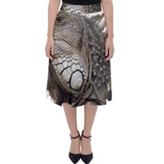 Iguana Portrait Profile Close Up Classic Midi Skirt