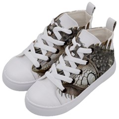 Iguana Portrait Profile Close Up Kids  Mid-top Canvas Sneakers