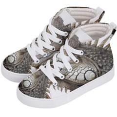 Iguana Portrait Profile Close Up Kids  Hi-top Skate Sneakers