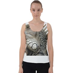 Iguana Portrait Profile Close Up Velvet Tank Top