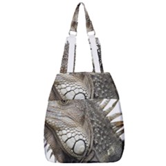 Iguana Portrait Profile Close Up Center Zip Backpack by Wegoenart