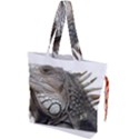 Iguana Portrait Profile Close Up Drawstring Tote Bag View1