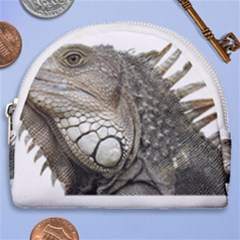 Iguana Portrait Profile Close Up Horseshoe Style Canvas Pouch