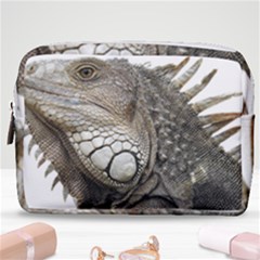 Iguana Portrait Profile Close Up Make Up Pouch (medium)