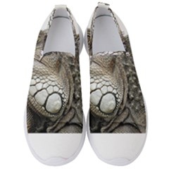 Iguana Portrait Profile Close Up Men s Slip On Sneakers