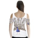 Peacock Colorful Bird Feather Blue Butterfly Sleeve Cutout Tee  View2