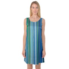 Painted Stripe Sleeveless Satin Nightdress by dressshop