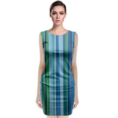 Painted Stripe Classic Sleeveless Midi Dress