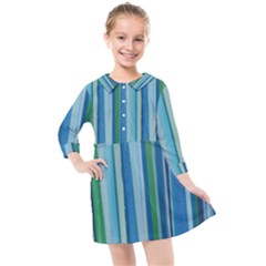 Painted Stripe Kids  Quarter Sleeve Shirt Dress