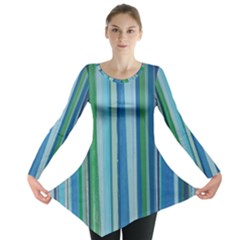 Painted Stripe Long Sleeve Tunic  by dressshop