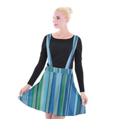 Painted Stripe Suspender Skater Skirt by dressshop