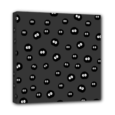 Totoro - Soot Sprites Pattern Mini Canvas 8  X 8  (stretched) by Valentinaart