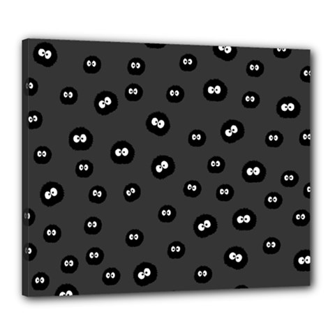 Totoro - Soot Sprites Pattern Canvas 24  X 20  (stretched) by Valentinaart