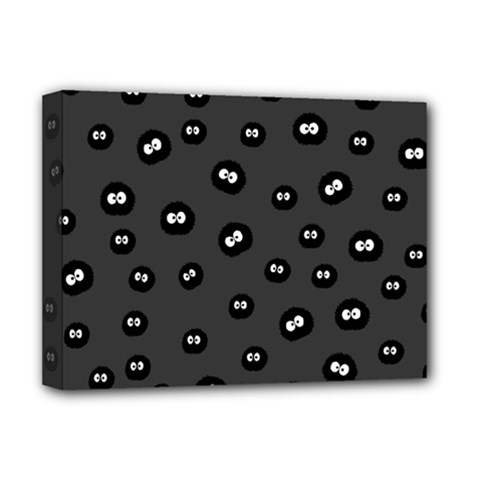 Totoro - Soot Sprites Pattern Deluxe Canvas 16  X 12  (stretched)  by Valentinaart