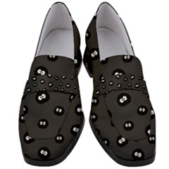 Totoro - Soot Sprites Pattern Women s Chunky Heel Loafers