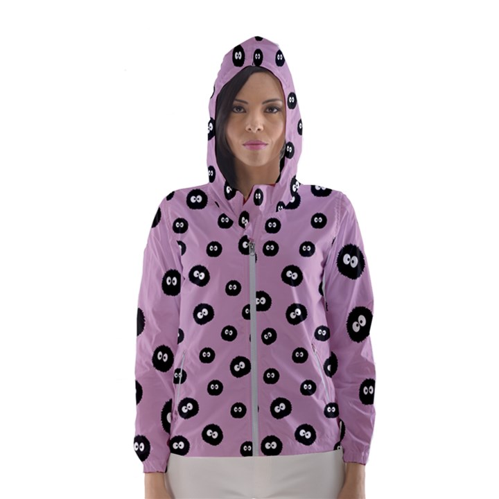 Totoro - Soot Sprites Pattern Hooded Windbreaker (Women)