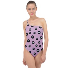 Totoro - Soot Sprites Pattern Classic One Shoulder Swimsuit