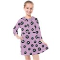 Totoro - Soot Sprites Pattern Kids  Quarter Sleeve Shirt Dress View1