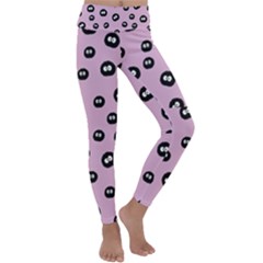 Totoro - Soot Sprites Pattern Kids  Lightweight Velour Classic Yoga Leggings